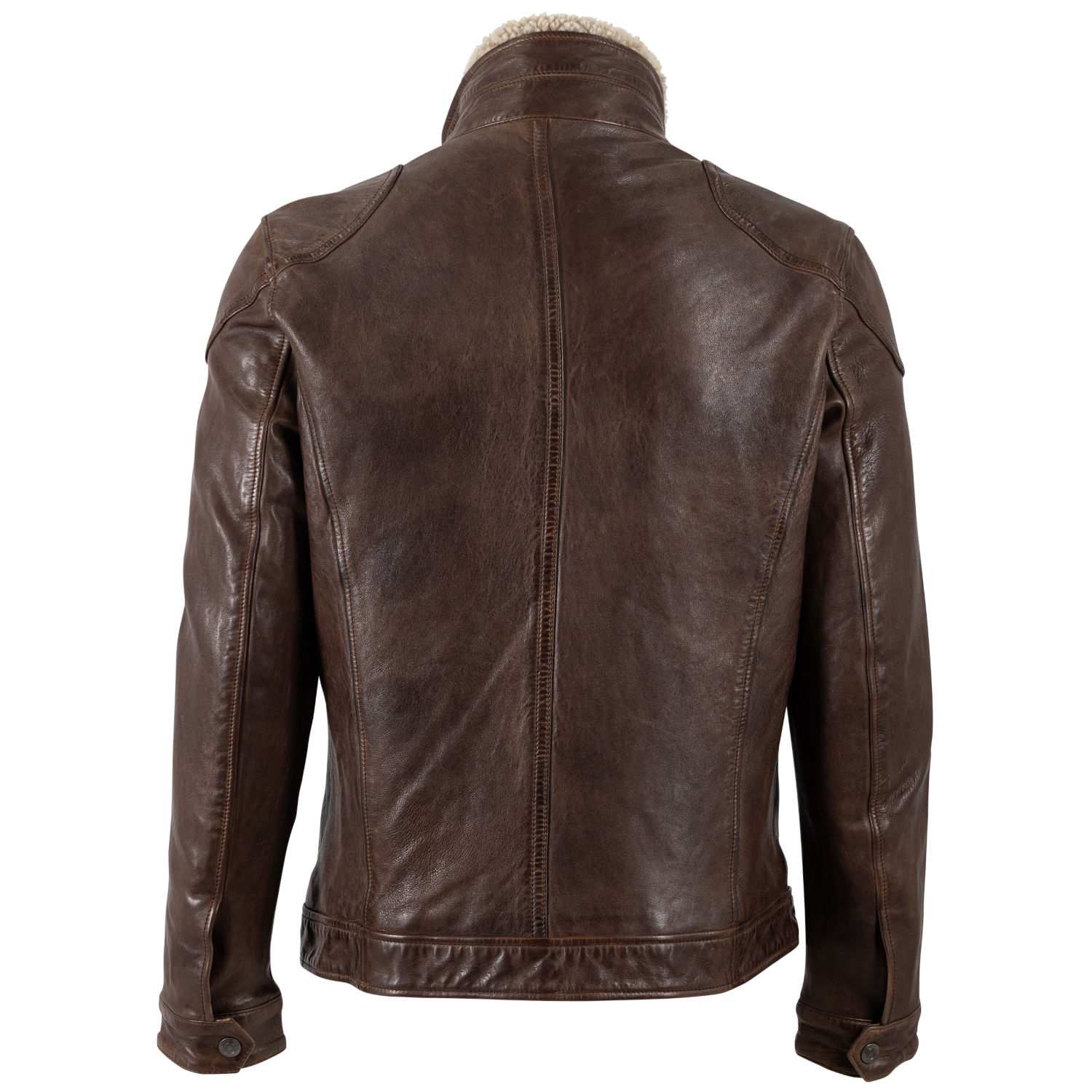 Męska skórzana kurtka Mauritius Brązowa MMGarreck – BLACK FRIDAY
