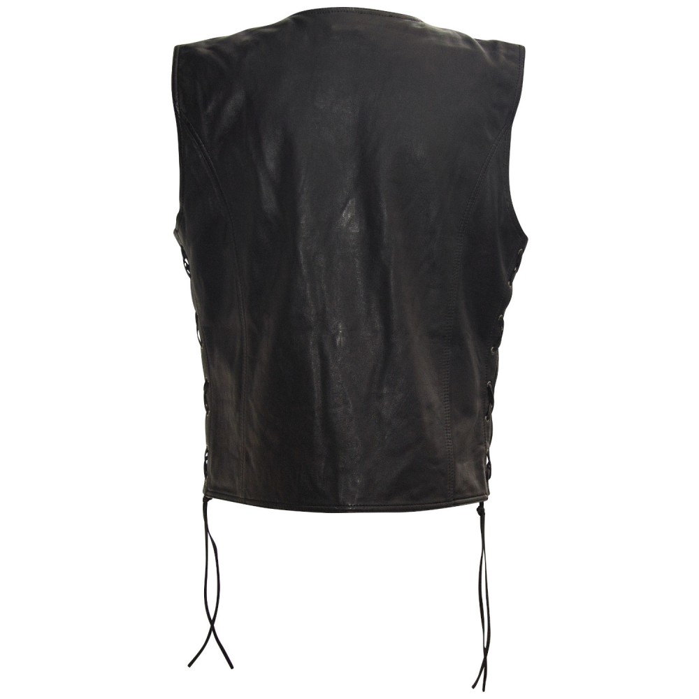 Męska skórzana kamizelka Mauritius Czarna MMGaspeer