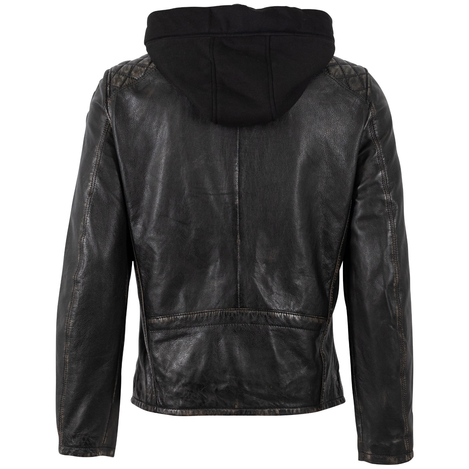 Męska skórzana kurtka Mauritius Antyczna czerń MMHayato 2 – Kurtki skórzane