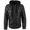 Męska skórzana kurtka Mauritius Antyczna czerń MMHayato – Kurtki skórzane