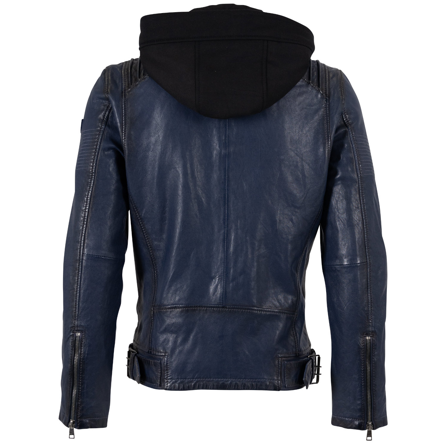 Męska skórzana kurtka Mauritius granatowa MMHiran – Kurtki skórzane