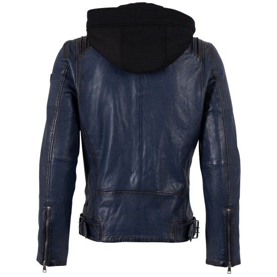 Męska skórzana kurtka Mauritius granatowa MMHiran