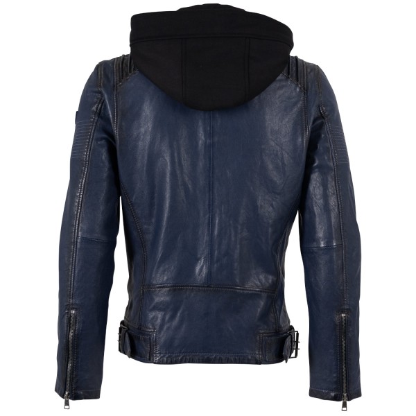 Męska skórzana kurtka Mauritius granatowa MMHiran