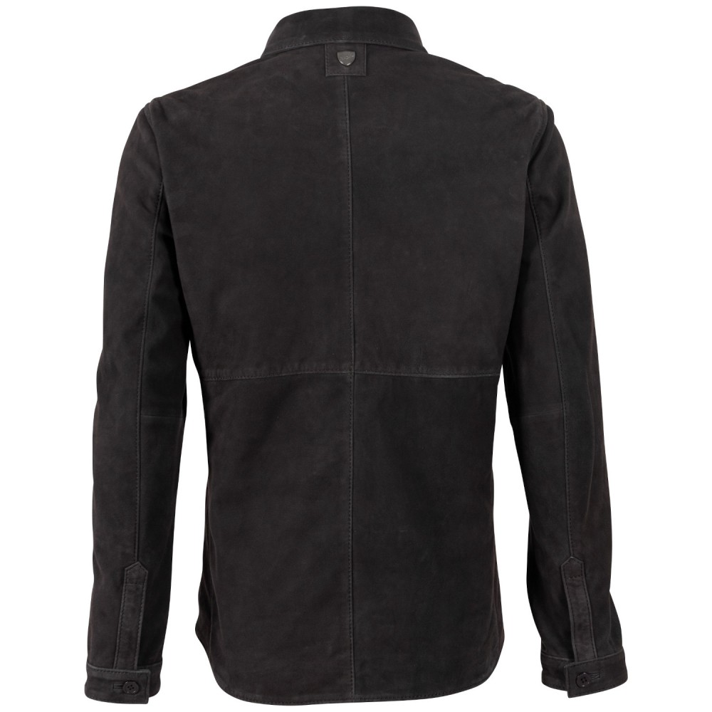 Skórzana Koszula Męska Mauritius Ciemno-Antracytowa MMJarom