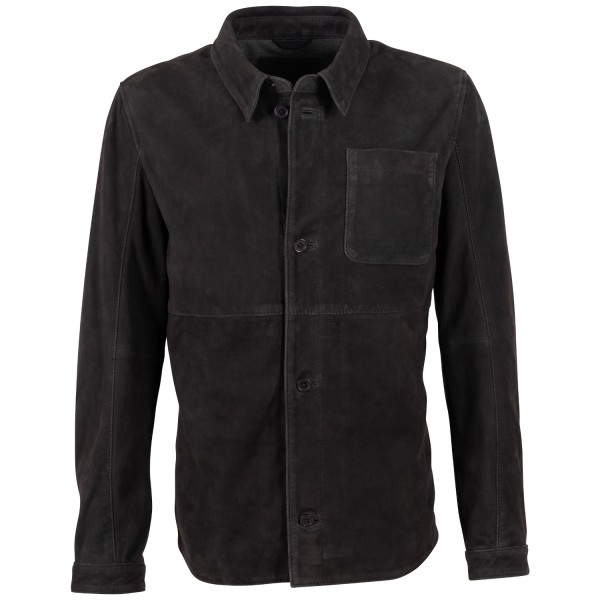 Skórzana Koszula Męska Mauritius Ciemno-Antracytowa MMJarom