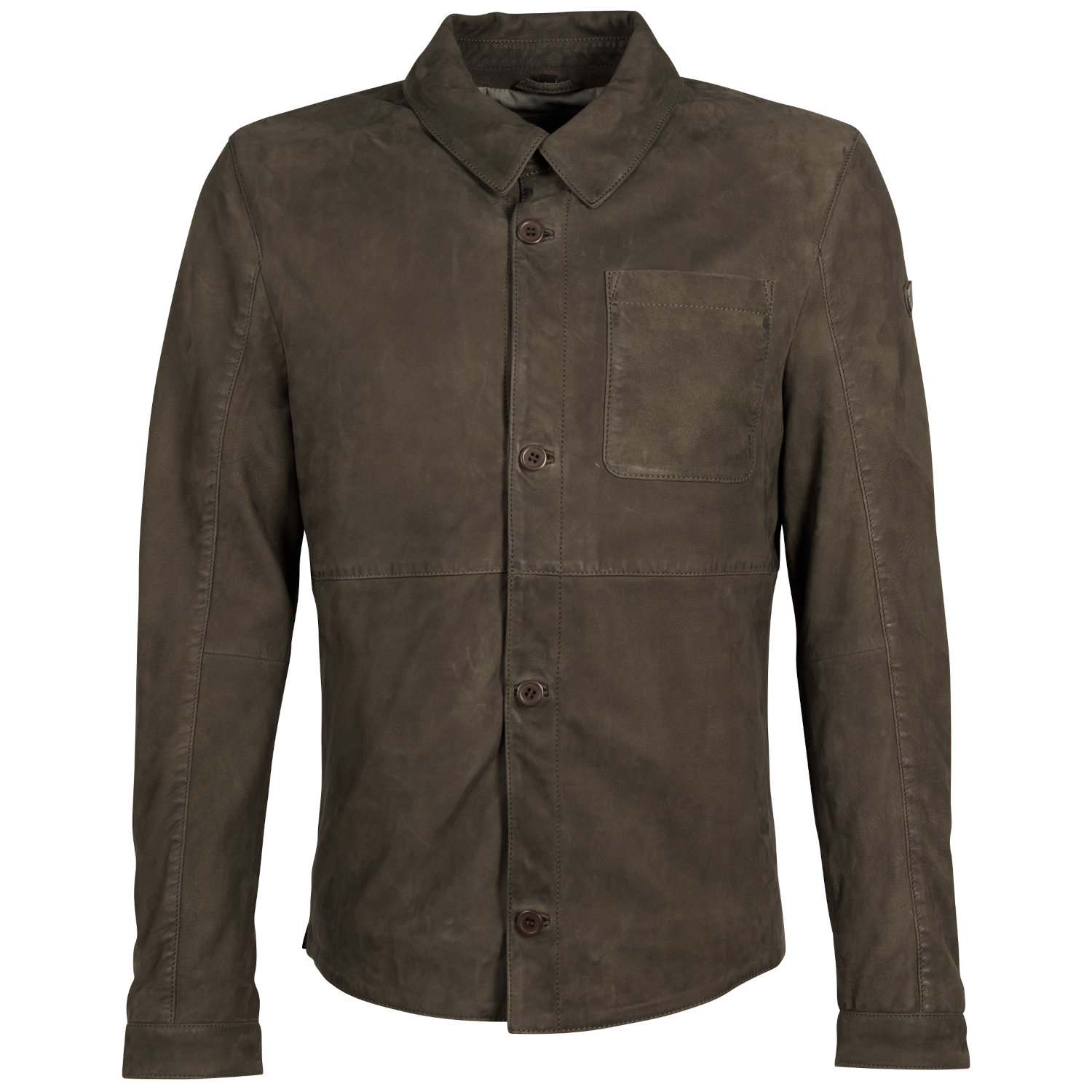 Męska skórzana koszula Mauritius Ciemnozielona MMJemmo – Koszule skórzane