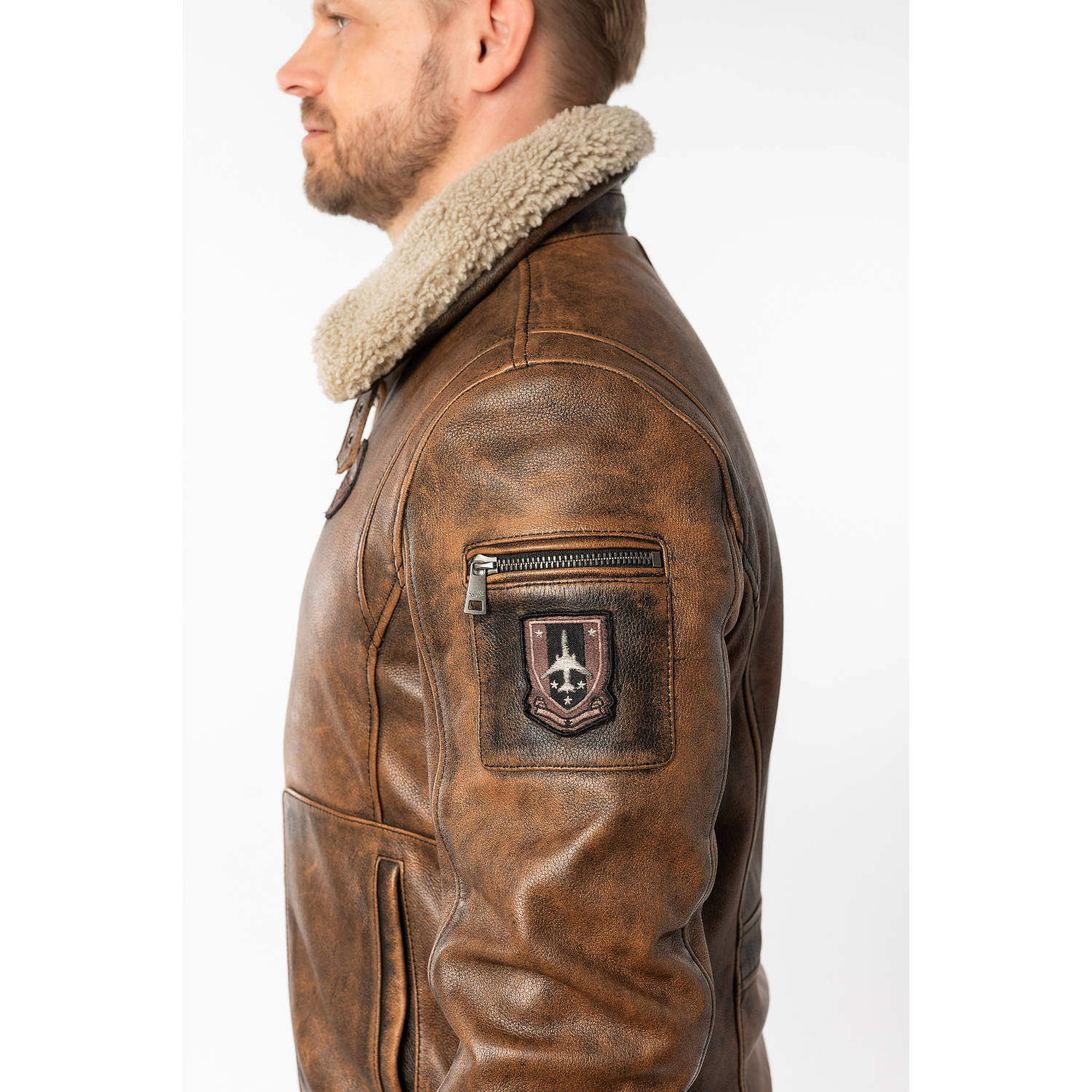 Skórzana Kurtka Męska Mauritius Brązowa MMJolvin – stoc