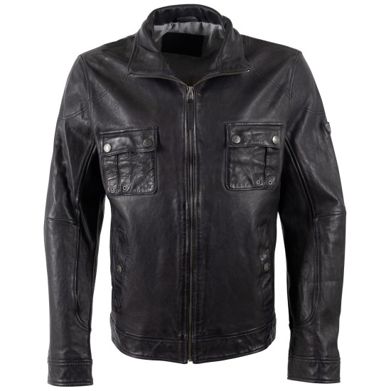 Męska skórzana kurtka Mauritius granatowa MMJorric