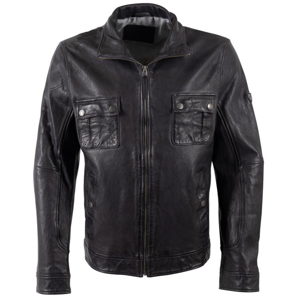 Męska skórzana kurtka Mauritius granatowa MMJorric