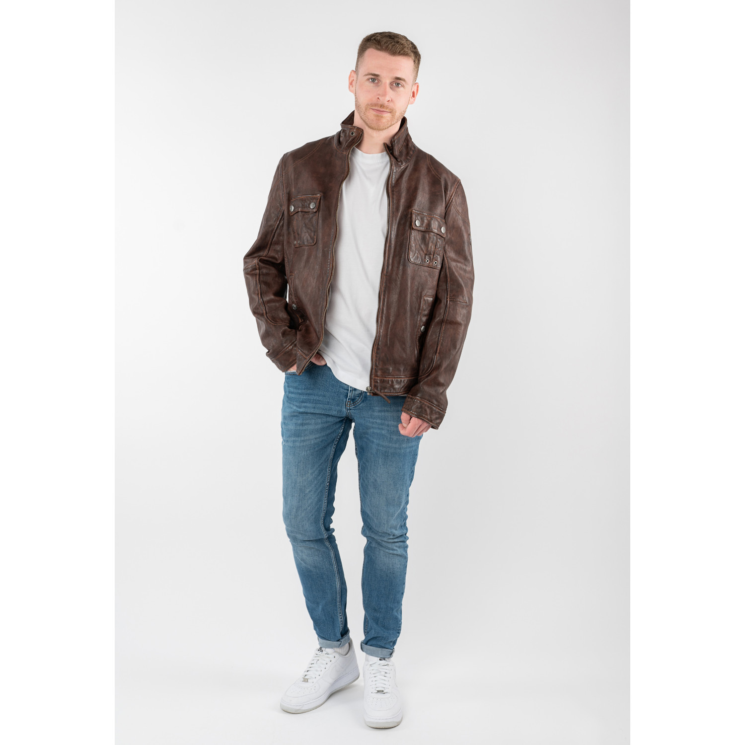 Męska skórzana kurtka Mauritius Whiskey MMJorric