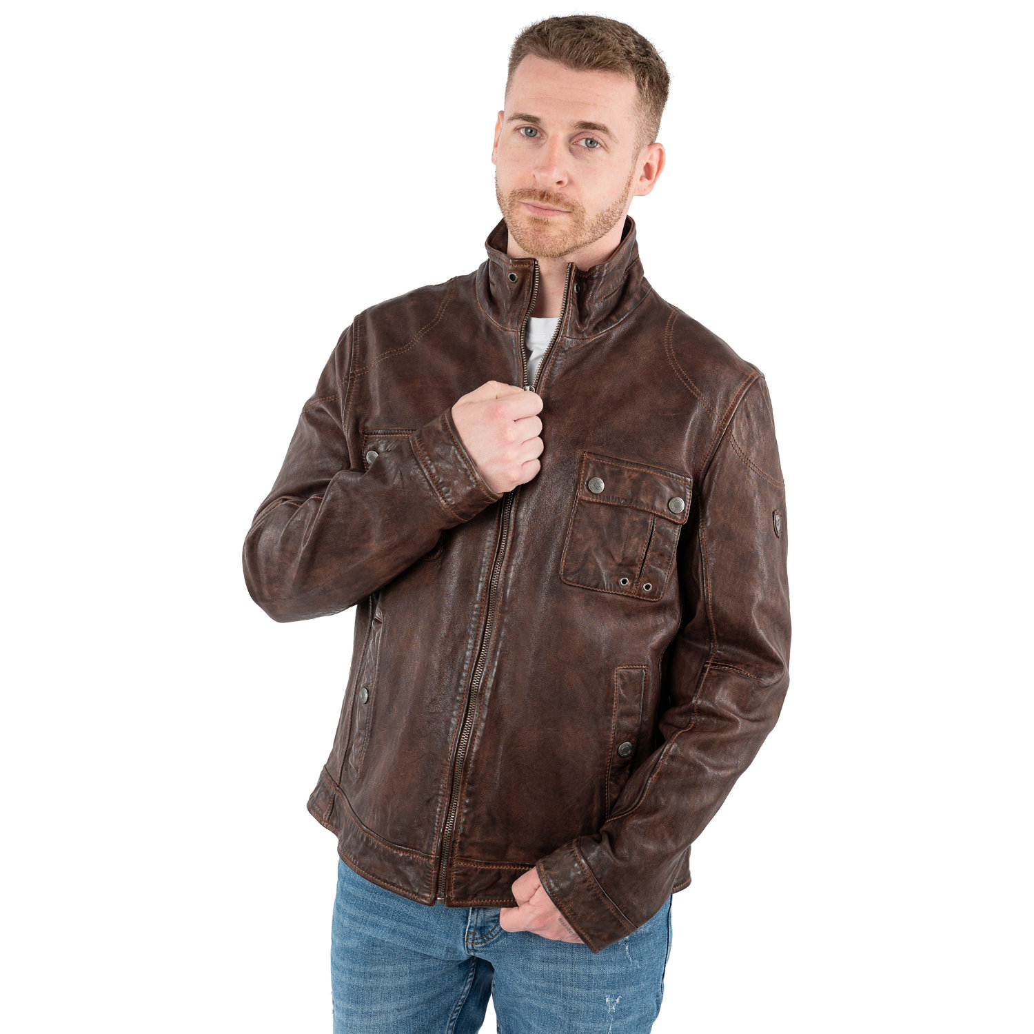 Męska skórzana kurtka Mauritius Whiskey MMJorric