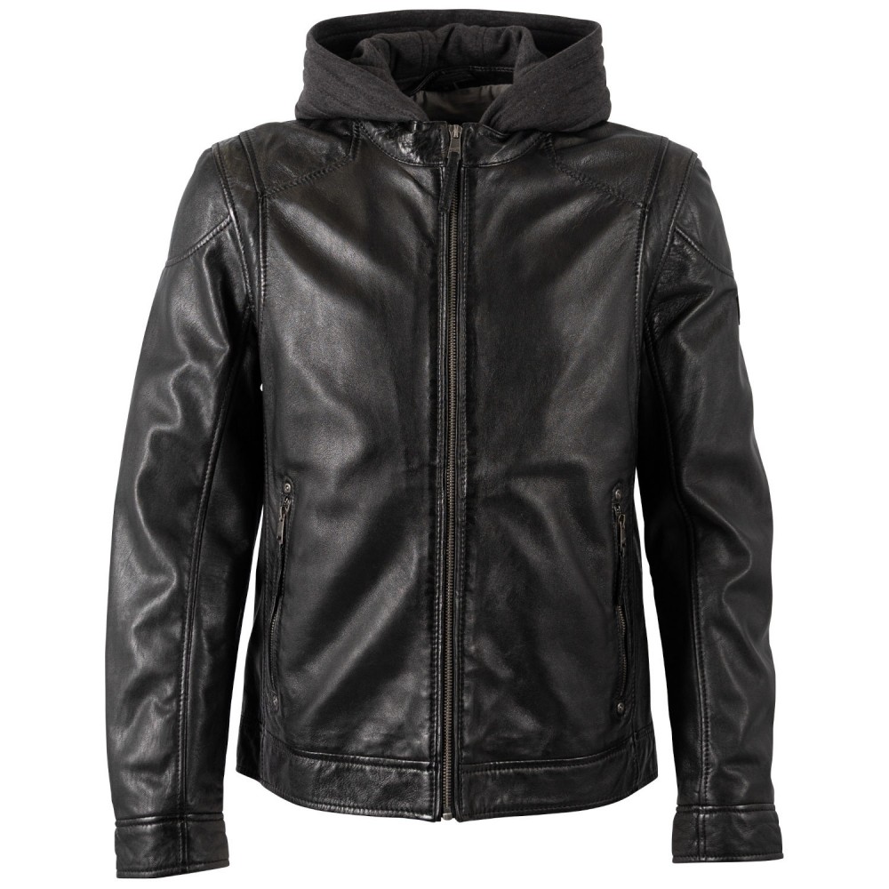 Męska skórzana kurtka Mauritius Czarna MMKarlos