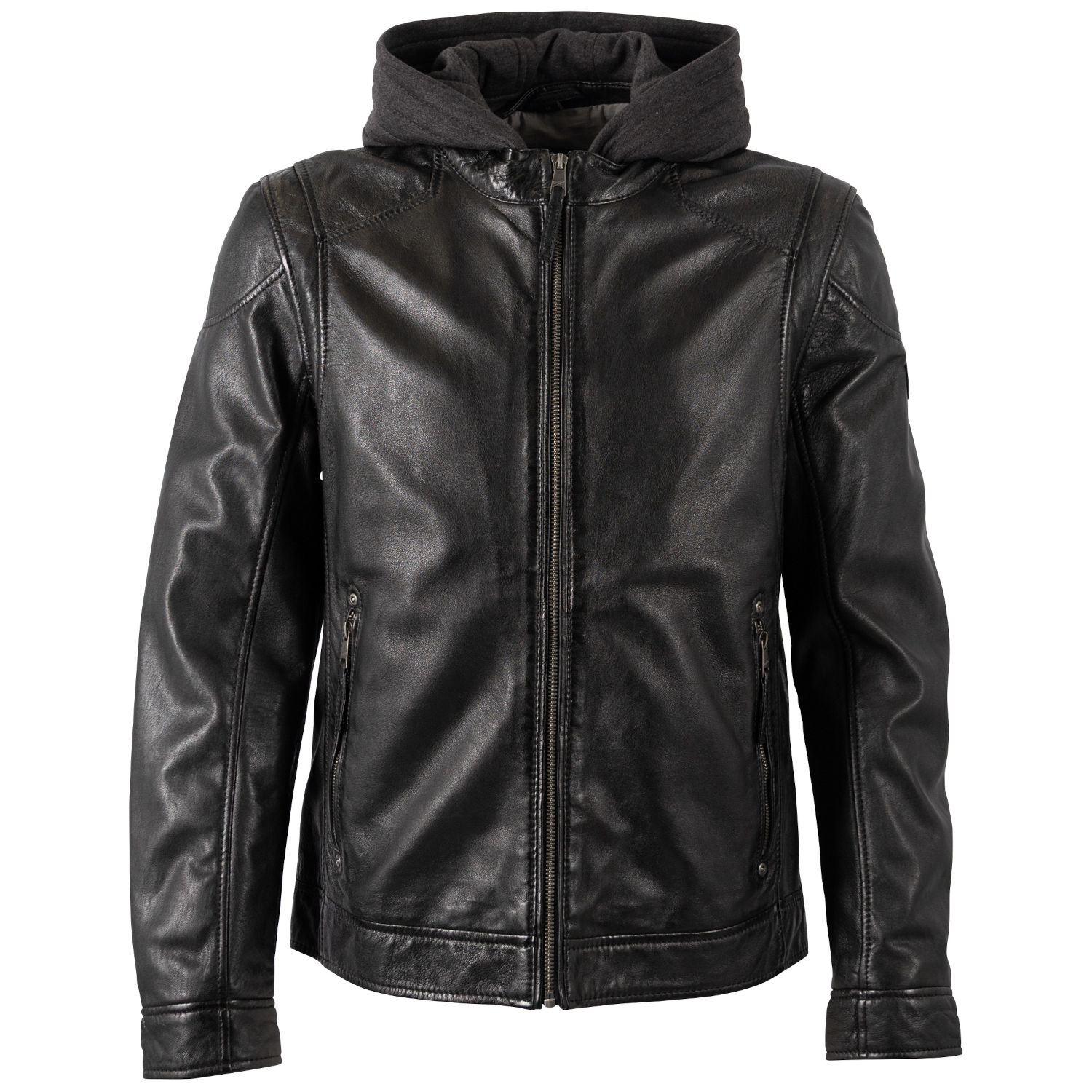 Męska skórzana kurtka Mauritius Czarna MMKarlos – Kurtki skórzane