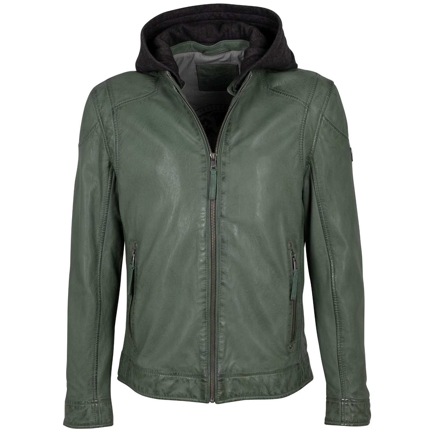 Męska skórzana kurtka Mauritius Ciemnozielona MMKarlos – Kurtki skórzane