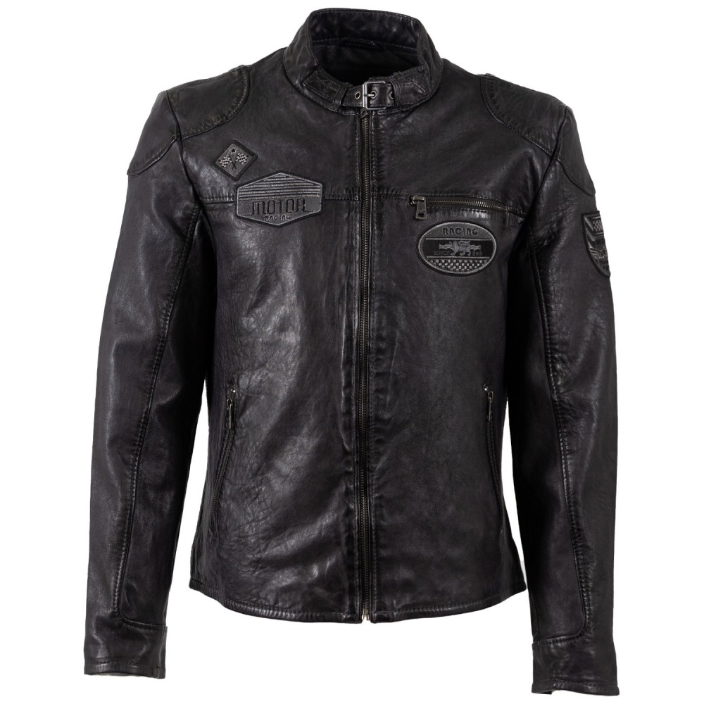 Męska skórzana kurtka Mauritius Ciemny antracyt MMKendrik - readytowear