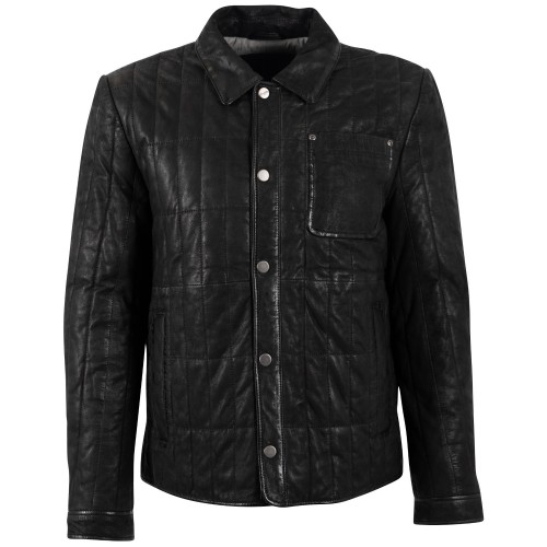 Męska skórzana kurtka Mauritius Czarna MMKiuby