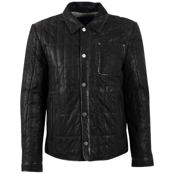 Męska skórzana kurtka Mauritius Czarna MMKiuby