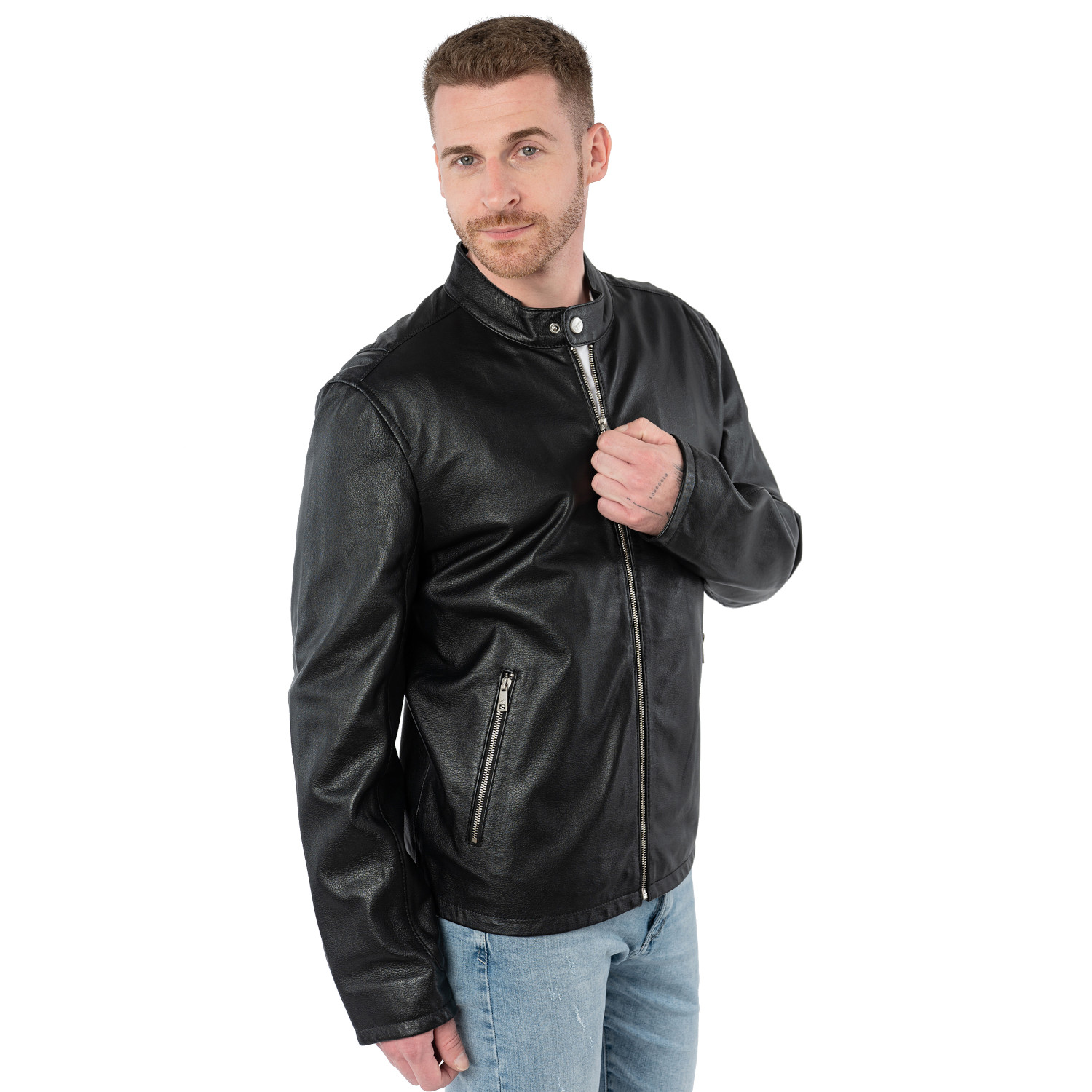 Męska skórzana kurtka Mauritius Czarna MMKoal