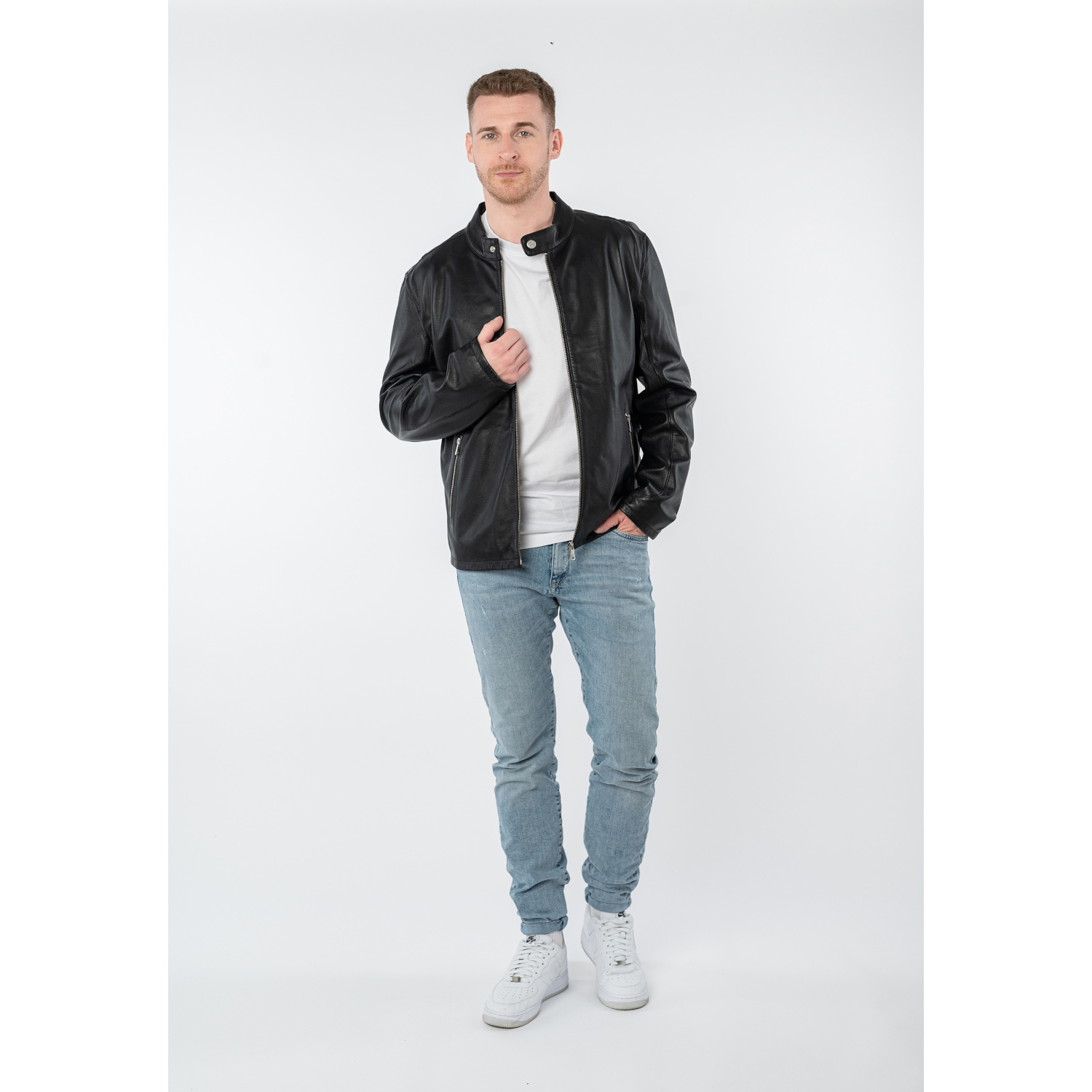 Męska skórzana kurtka Mauritius Czarna MMKoal