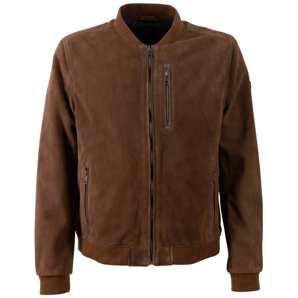 Męska skórzana kurtka Mauritius jasnobrązowa MMKolmo - readytowear
