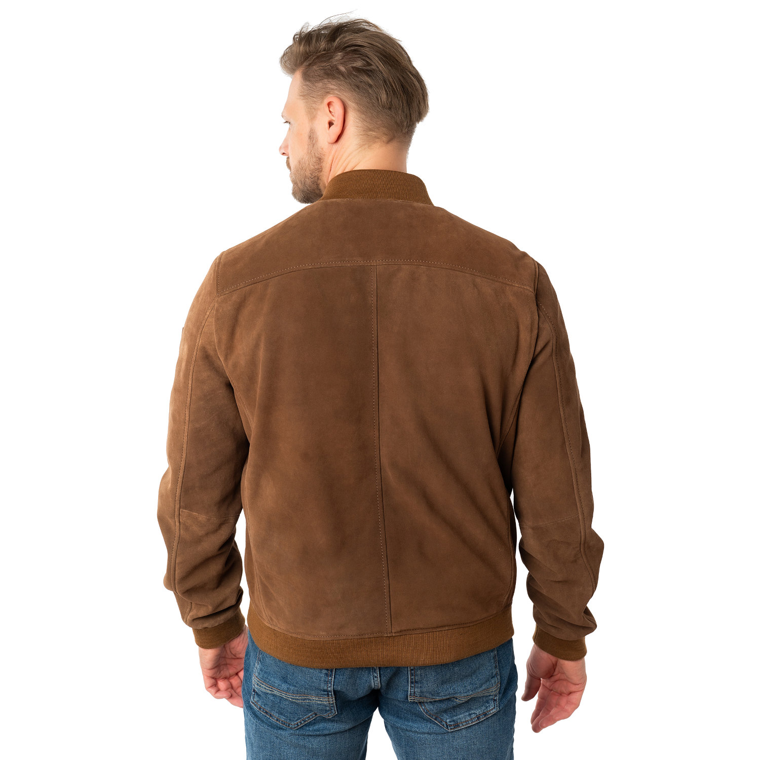 Męska skórzana kurtka Mauritius jasnobrązowa MMKolmo – Kurtki skórzane