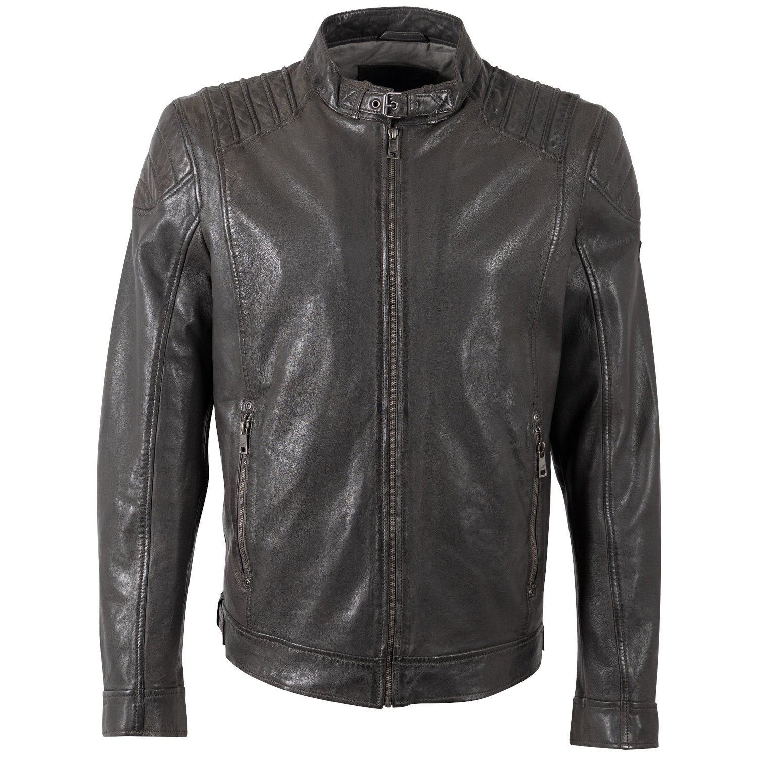 Męska skórzana kurtka Mauritius antracytowa MMKrossy – Kurtki skórzane