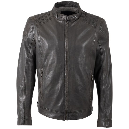 Męska skórzana kurtka Mauritius antracytowa MMKrossy