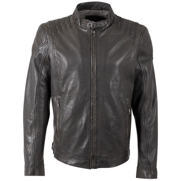 Męska skórzana kurtka Mauritius antracytowa MMKrossy