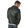 Męska skórzana kurtka Mauritius Ciemnozielona MMKunro – Kurtki skórzane
