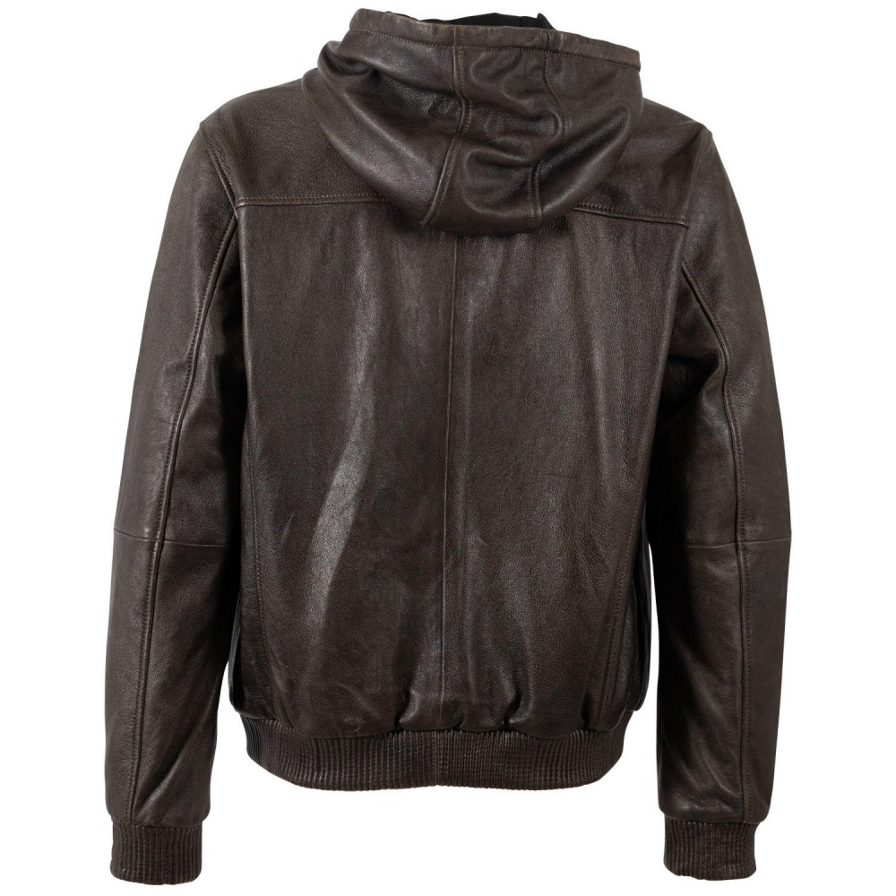 Męska skórzana kurtka Mauritius Brązowa MMKym