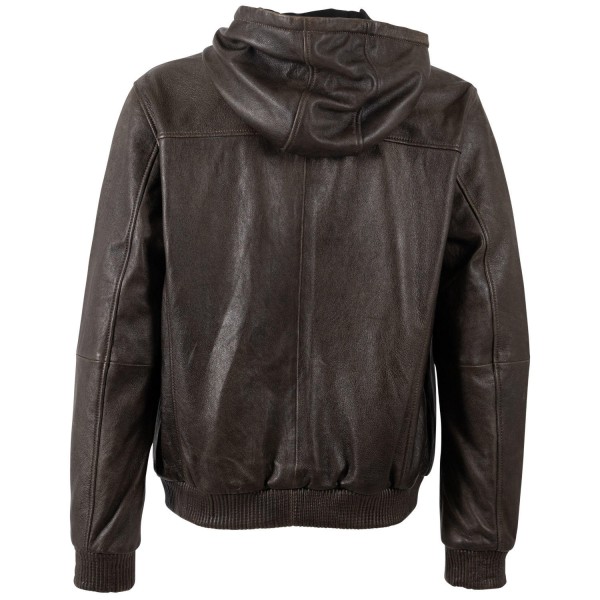 Męska skórzana kurtka Mauritius Brązowa MMKym