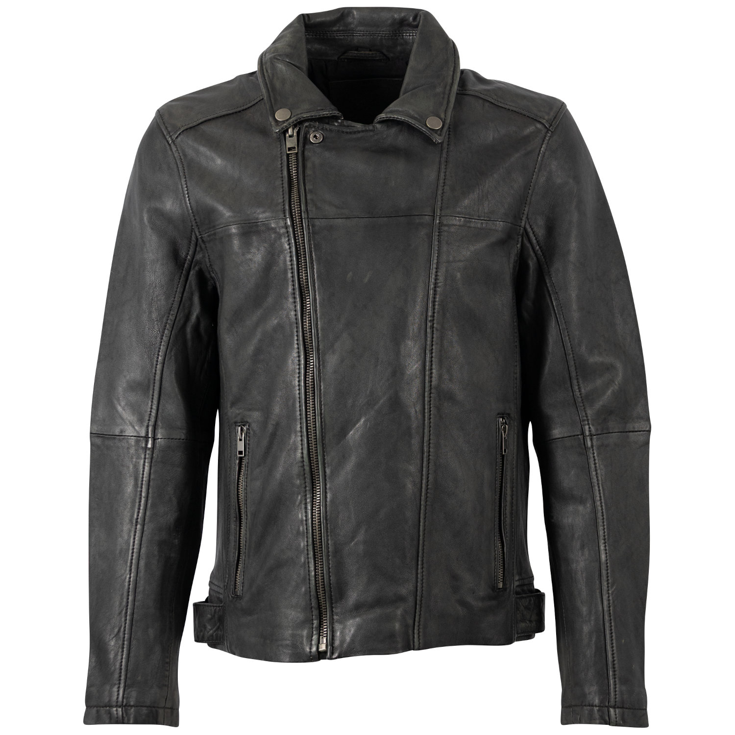 Męska skórzana kurtka Mauritius Czarna Vintage MMLario – Kurtki skórzane