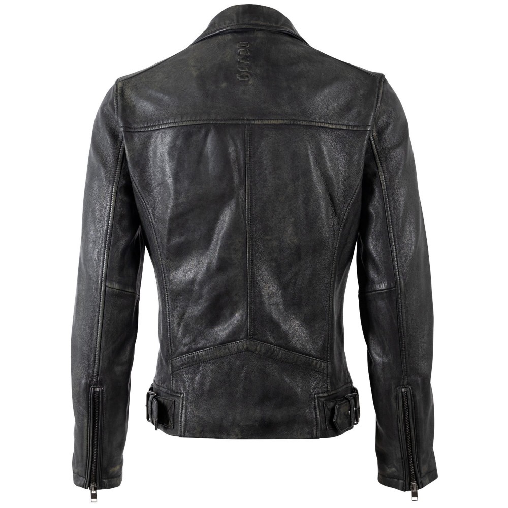 Męska skórzana kurtka Mauritius Czarna Vintage MMLario - readytowear