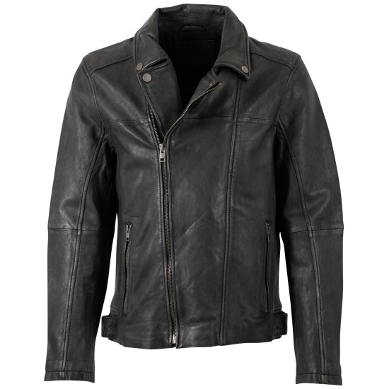 Męska skórzana kurtka Mauritius Czarna Vintage MMLario