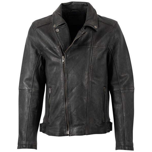 Męska skórzana kurtka Mauritius Czarna Vintage MMLario