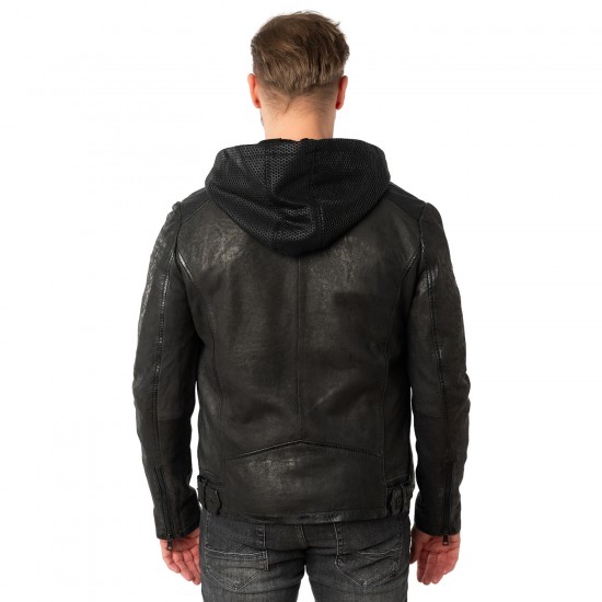 Męska skórzana kurtka Mauritius Czarna MMLurak