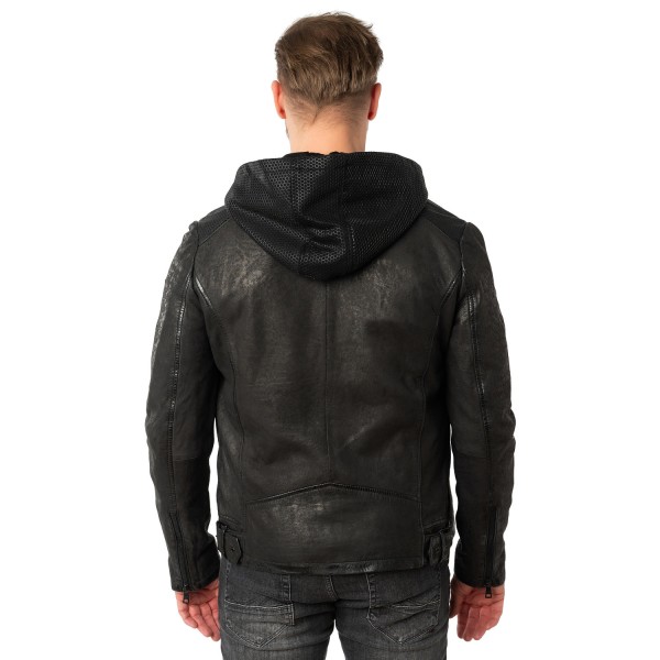 Męska skórzana kurtka Mauritius Czarna MMLurak