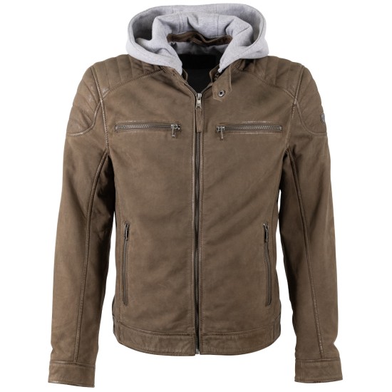 Męska skórzana kurtka Mauritius Ciemna oliwka MMMintos