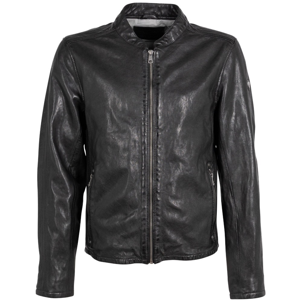 Męska skórzana kurtka Mauritius Czarna MMNelsan - readytowear