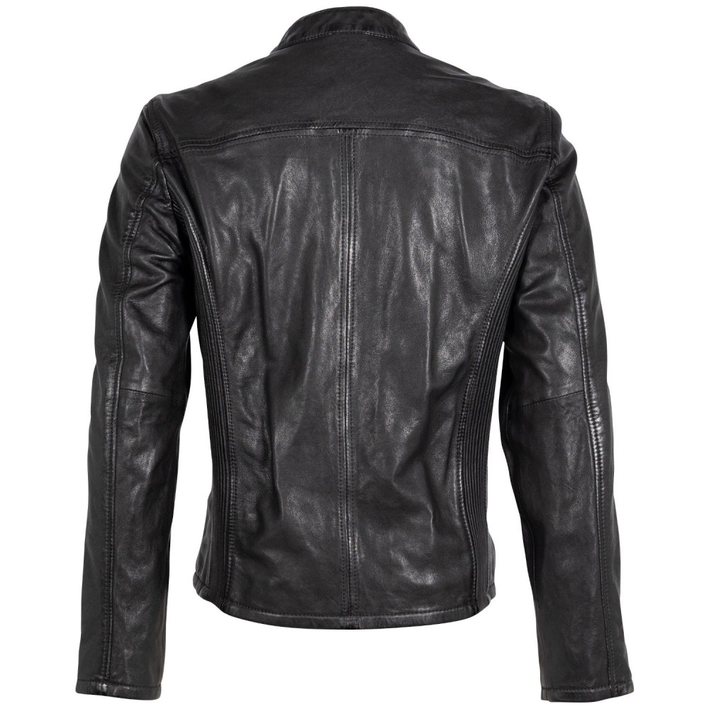 Męska skórzana kurtka Mauritius Czarna MMNelsan - readytowear