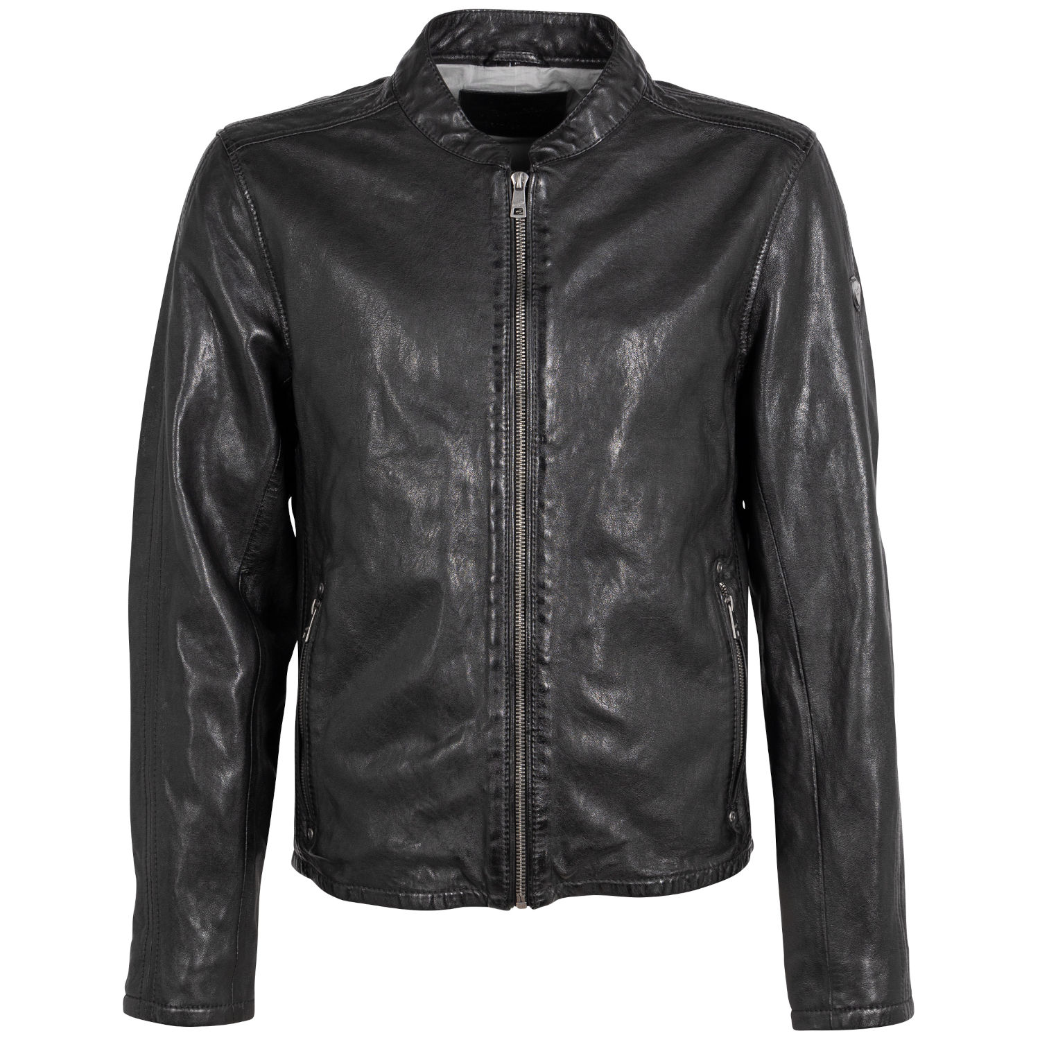 Męska skórzana kurtka Mauritius Czarna MMNelsan – Kurtki skórzane