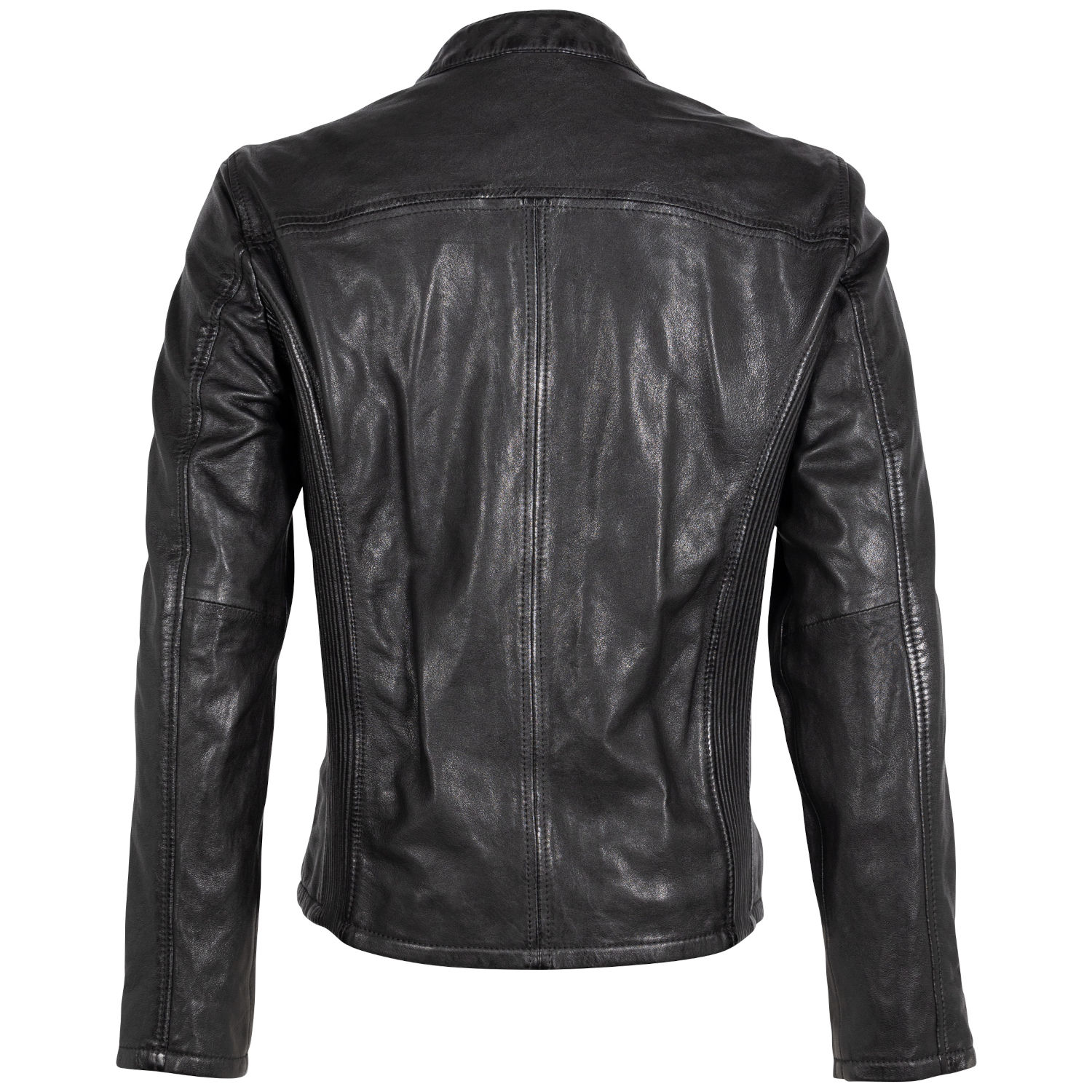 Męska skórzana kurtka Mauritius Czarna MMNelsan – Kurtki skórzane