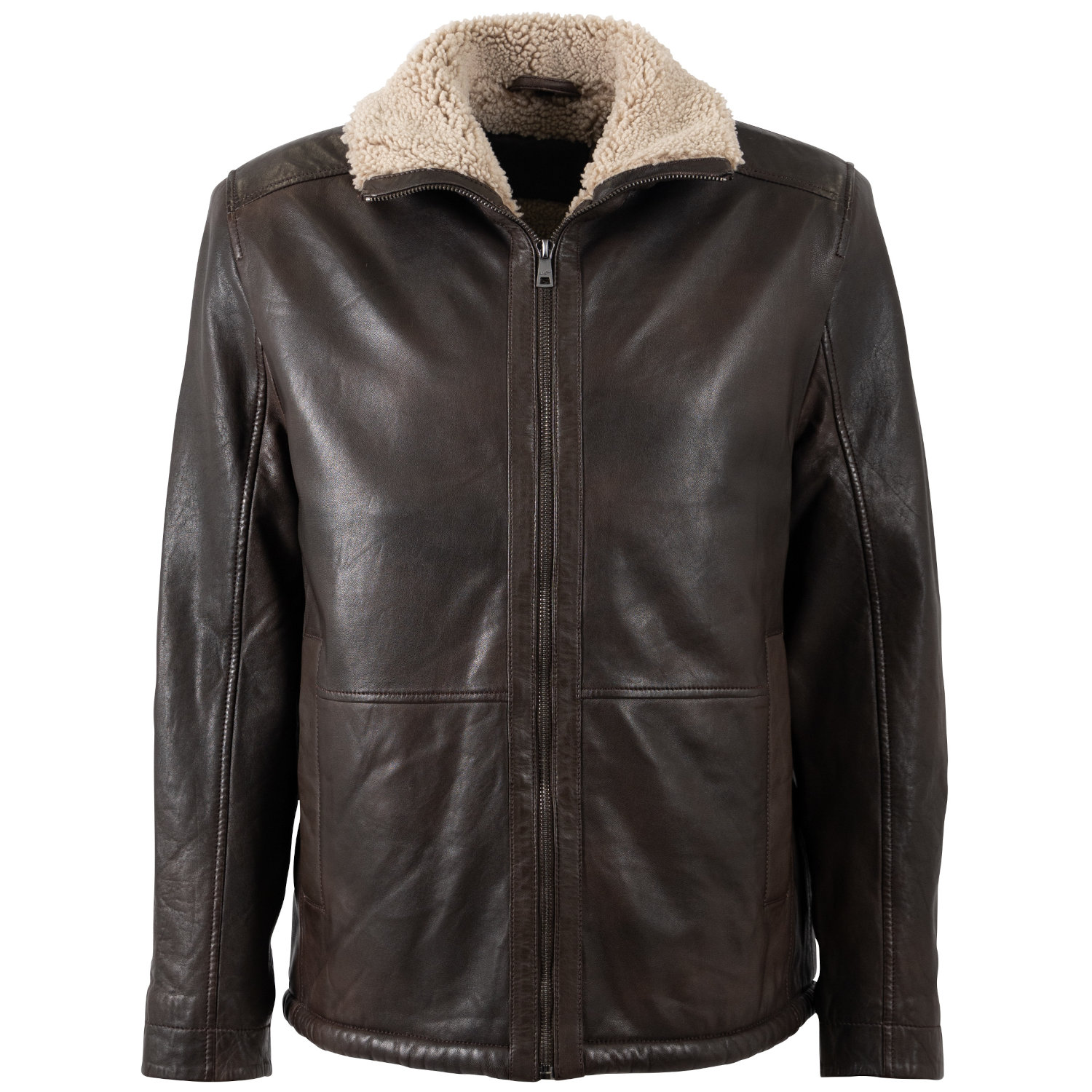 Męska skórzana kurtka Mauritius Antyczny brąz MMNuuko – stoc