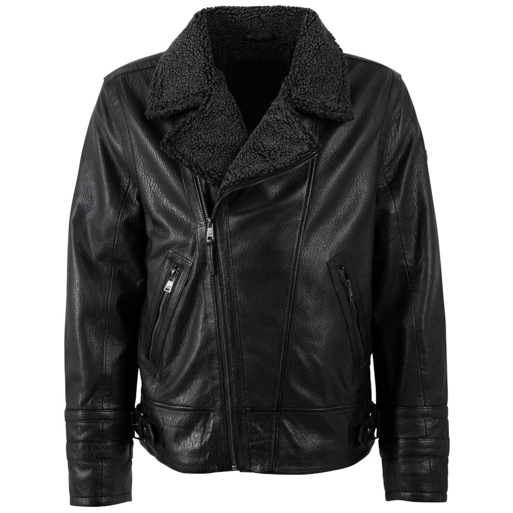 Męska skórzana kurtka Mauritius Czarna MMOrctis - readytowear