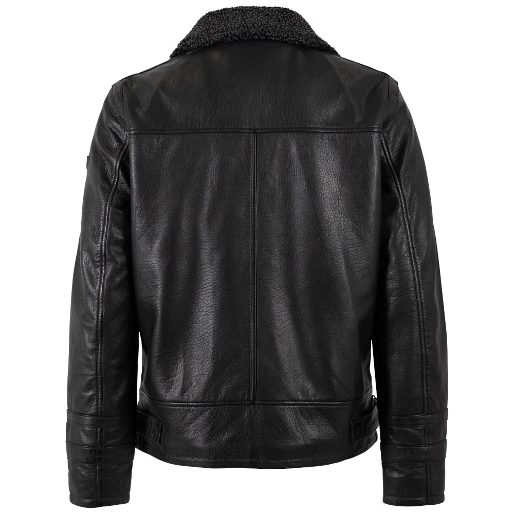 Męska skórzana kurtka Mauritius Czarna MMOrctis - readytowear