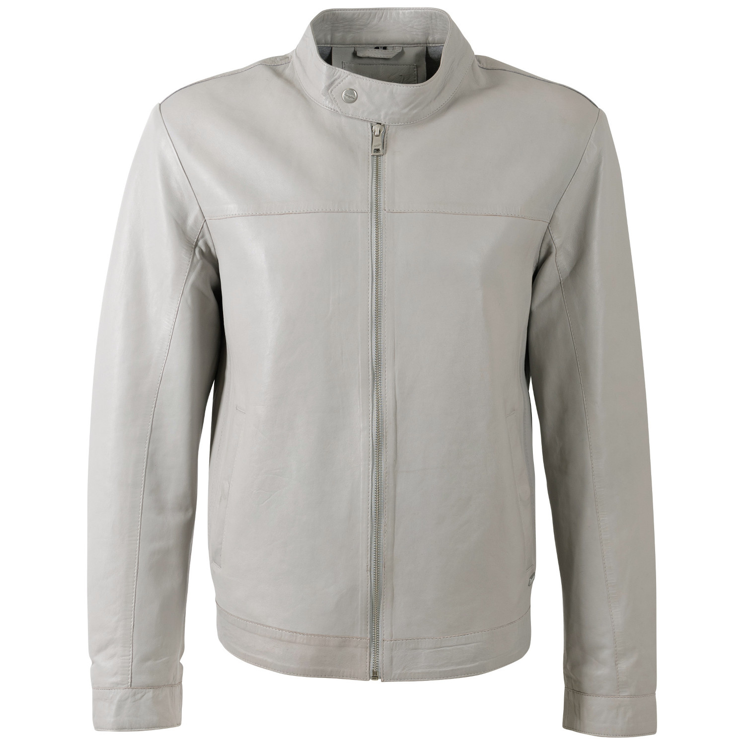 Męska skórzana kurtka Mauritius srebrnoszara MMOOrlando – Kurtki skórzane
