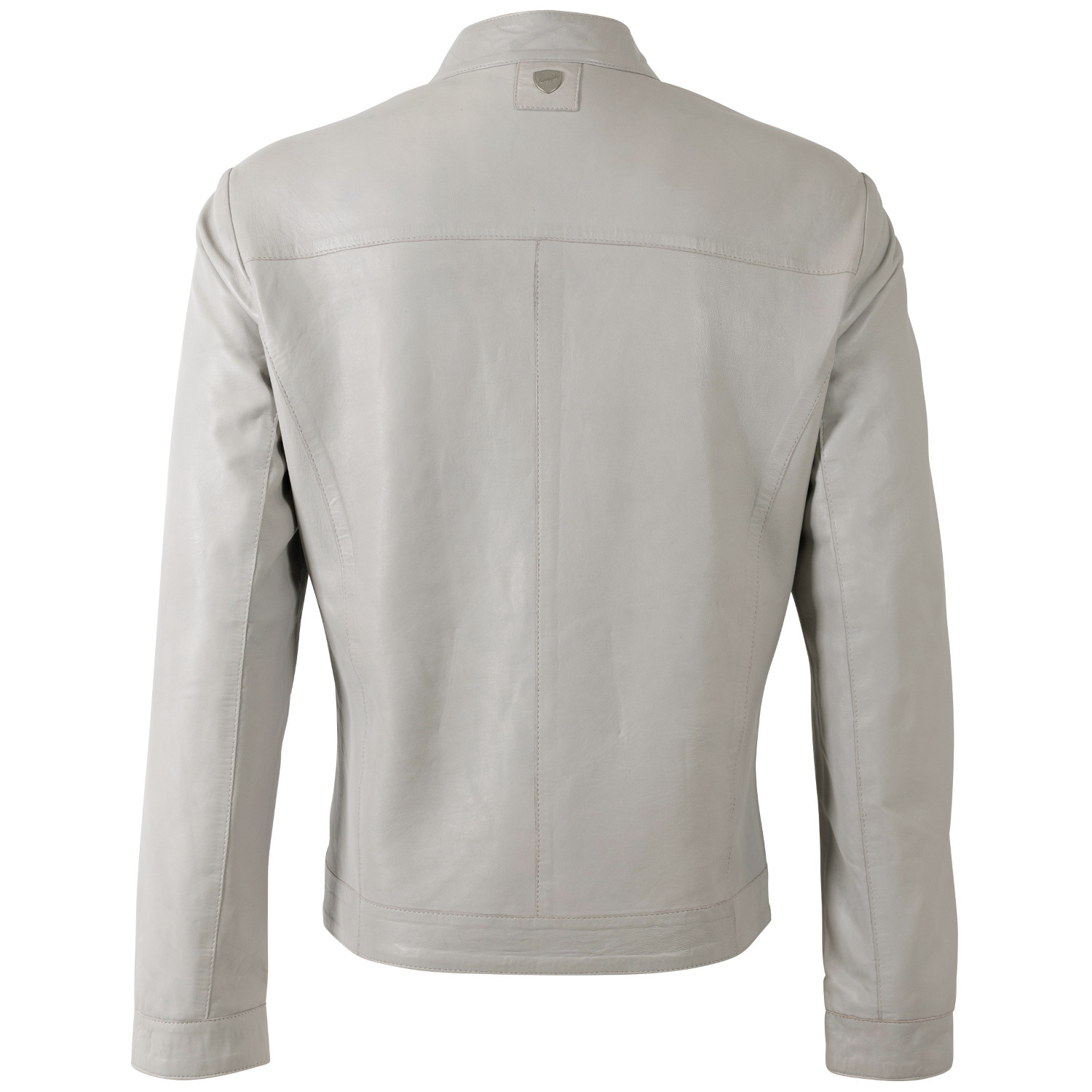 Męska skórzana kurtka Mauritius srebrnoszara MMOOrlando – Kurtki skórzane