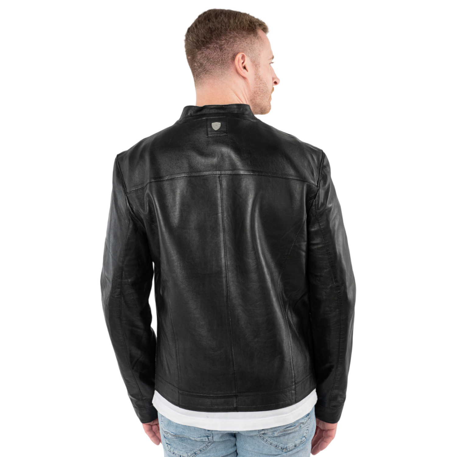 Męska skórzana kurtka Mauritius Czarna MMOOrlando – Kurtki skórzane