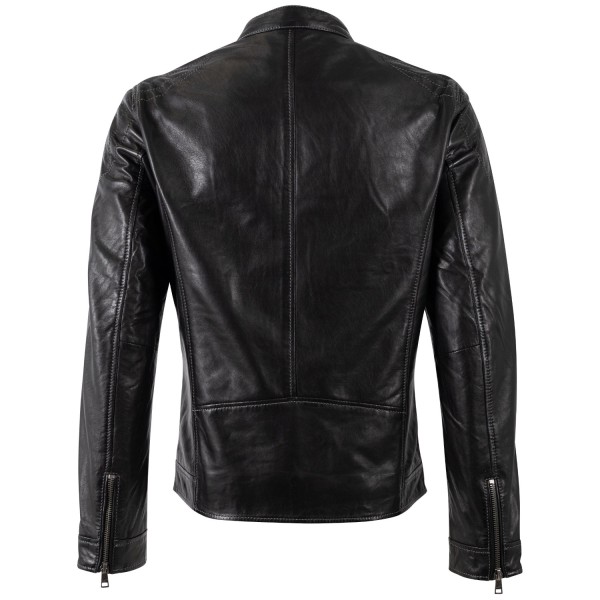 Męska skórzana kurtka Mauritius Czarna MMOrvay