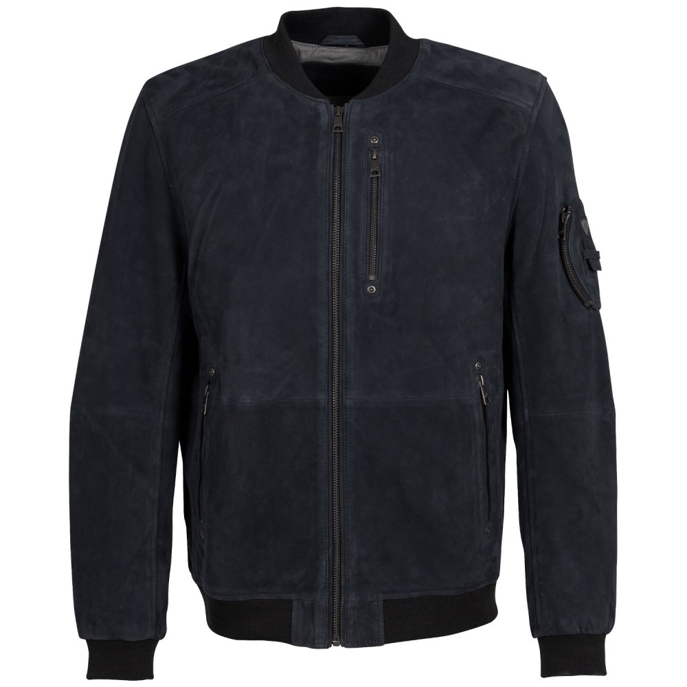 Męska skórzana kurtka Mauritius granatowa MMPalermo - readytowear